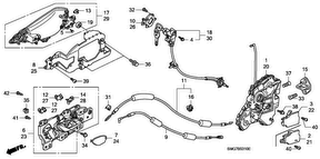 honda B__5310 FRONT DOOR LOCKS/ OUTER HANDLE