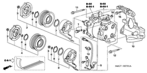 honda B__5701 КОНДИЦИОНЕР (COMPRESSOR) (1.8L)