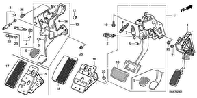 honda B__2301 ПЕДАЛЬ (RH)