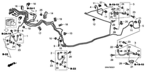 honda B__2521 ТРУБОПРОВОДЫ (VSA) (2.0L) (2.4L) (RH) (1)