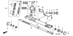 honda B__3321 P.S. GEAR BOX COMPONENTS (HPS) (RH)