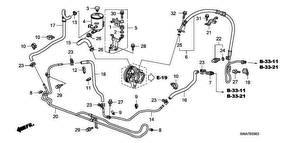 honda B__3363 P.S. LINES (HPS) (2.4L) (RH)