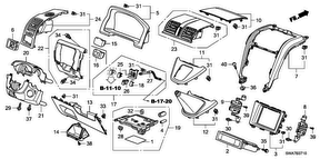 honda B__3710 INSTRUMENT PANEL GARNISH (DRIVER SIDE) (LH)