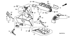 honda B__3715 INSTRUMENT PANEL GARNISH (PASSENGER SIDE) (LH)