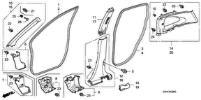 honda B__3900 PILLAR GARNISH