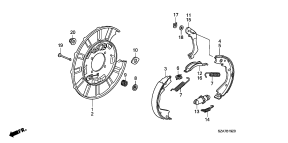 honda B__1920 PARKING BRAKE SHOE