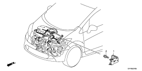 honda E__0705 ENGINE WIRE HARNESS STAY