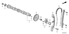 honda E__1100 РАСПРЕДЕЛИТЕЛЬНЫЙ ВАЛ/ CAM CHAIN