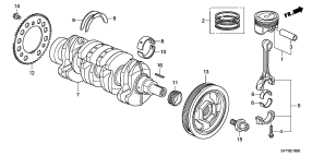 honda E__1600 ПОРШЕНЬ/ КОЛЕНЧАТЫЙ ВАЛ