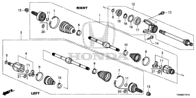 honda B__2101 FRONT DRIVESHAFT/ HALF SHA FT (2.4L)