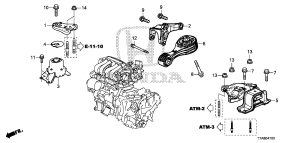 honda B__4700 ENGINE MOUNTS (1.5L) (AT) (2 WD) (1)