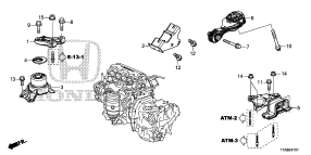 honda B__4701 ENGINE MOUNTS(1.8L)(2WD)