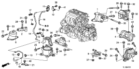 honda B__4701 ENGINE MOUNTS (AT)
