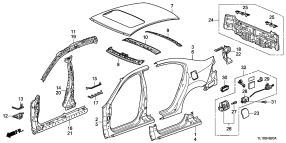 honda B__4920 НАРУЖНАЯ ОБЛИЦОВКА/ ЗАДНЯЯ СТЕНКА