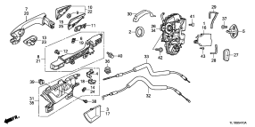 honda B__5410 REAR DOOR LOCKS/ OUTER HAN DLE