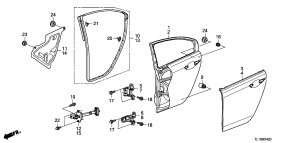 honda B__5420 ПАНЕЛИ ЗАДНЕЙ ДВЕРИ