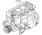 hyundai 20202A21 Короткоходный двигатель в сборе