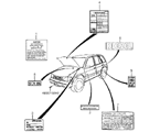 kia 6930B11 CAUTION PLATE & LABELS