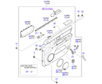 kia 8182311 Облицовка передней двери