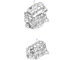 kia 1000B12 Короткоходный двигатель и комплект прокладок (02/02)