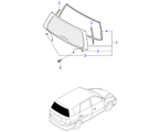 kia 8687111 стекло заднее и молдинг
