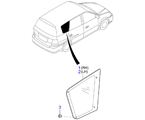 kia 8687811 Стекло боковины