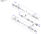 kia 4349515 DRIVE SHAFT (FRONT) (05/05)