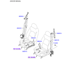 kia 8888811 ремень безопасности передних сидений (01/02)