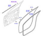 kia 8182111 молдинг передней двери