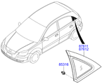 kia 8687811 ОТДЕЛКА КУЗОВА
