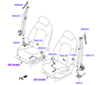 kia 8888811 ремень безопасности передних сидений