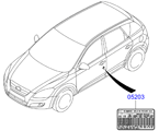 kia 05052A21 лейбл