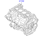 kia 20202A21 Короткоходный двигатель в сборе