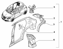 lancia  REAR SIDE FRAME STRUCTURE