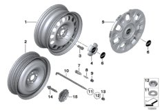mini 36_0985 Колесный диск MINI сталь, дизайн 12