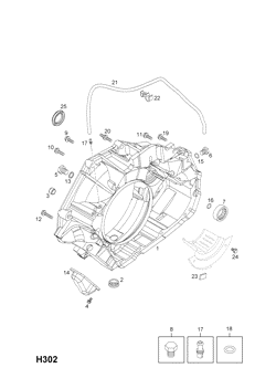 opel 4 КАРТЕР ГИДРОТРАНСФОРМАТОРА