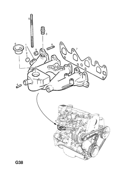 opel 80 ВПУСКНОЙ ПАТРУБОК (ПРОДОЛЖ.)