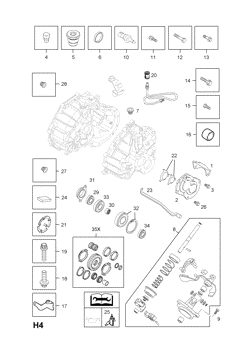 opel 4 ШЕСТЕРНЯ ГЛАВНОГО ПРИВОДА