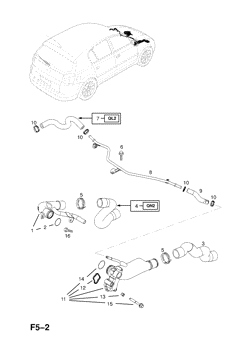 opel 8 ШЛАНГИ И ТРУБКИ (ПРОДОЛЖ.)