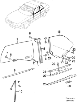 saab C0039 Двери и боковые окна