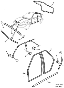 saab C0520 Прочие накладки