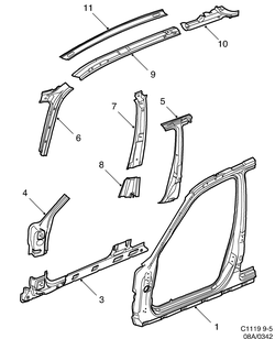 saab C1119 Дверная рама
