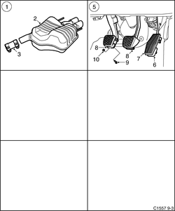 saab C1557 Выхлопная система - Удлинитель педали