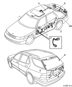 saab C1697 Двери, крыша и крышка багажника