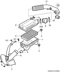 saab C2342 Воздухоочиститель