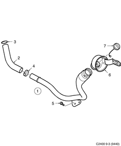 saab C2400 Труба заправочной горловины