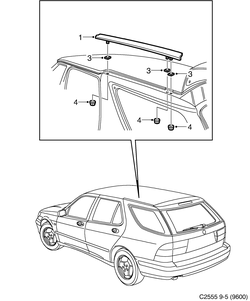 saab C2555 Крышка - крыша