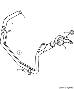 saab C2586 Труба заправочной горловины