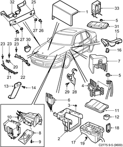 saab C2775 Держатели и консоли