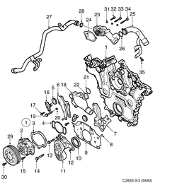 saab C2833 Kylvдtskepump - Termostat